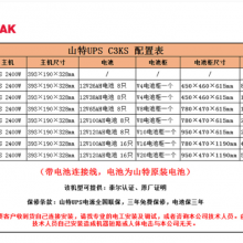 山特（SANTAK）C3KS 3000VA/2400W在線式UPS不間斷電源外接電池長效機(jī) 滿載2400W供電6小時(shí)