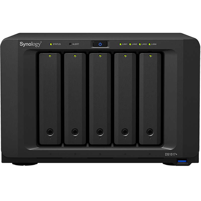  群暉（Synology）DS1517+(8GB) 內(nèi)存 四核心5盤位NAS網(wǎng)絡(luò)存儲服務(wù)器（無內(nèi)置硬盤）